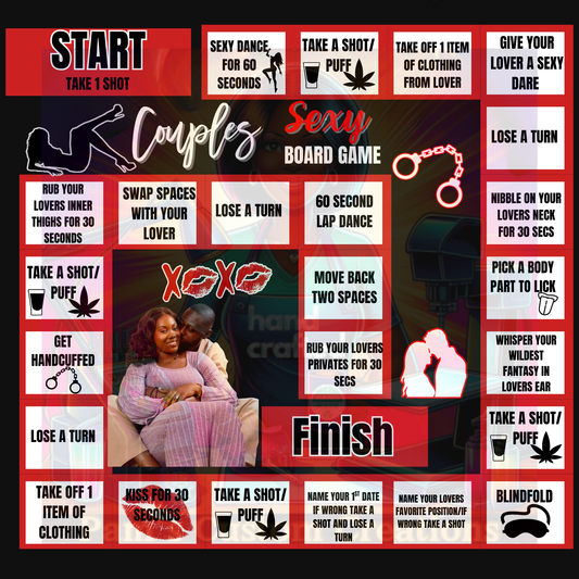 Spicy Custom Game Board – Couples & Galentine’s Edition