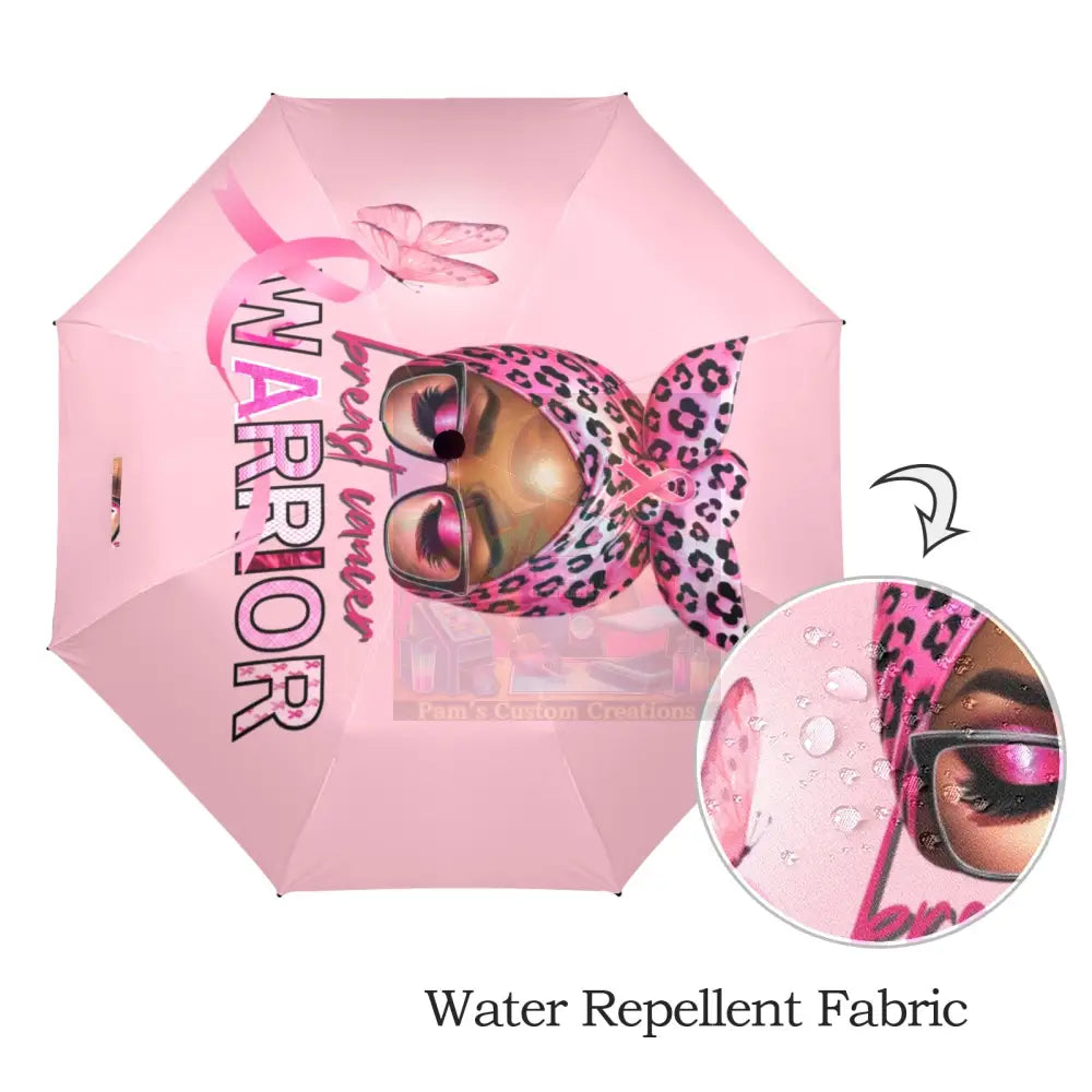 Breast Cancer Semi-Automatic Foldable Umbrella (U12)