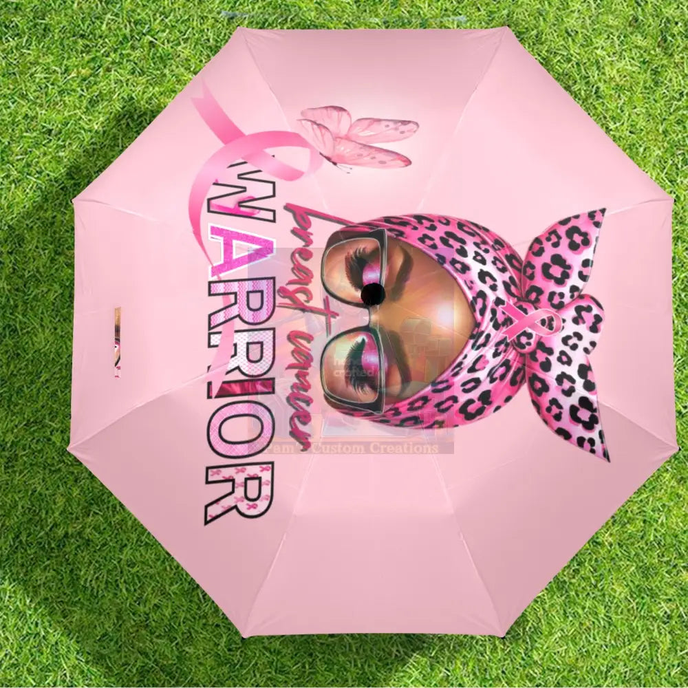 Breast Cancer Semi-Automatic Foldable Umbrella (U12)